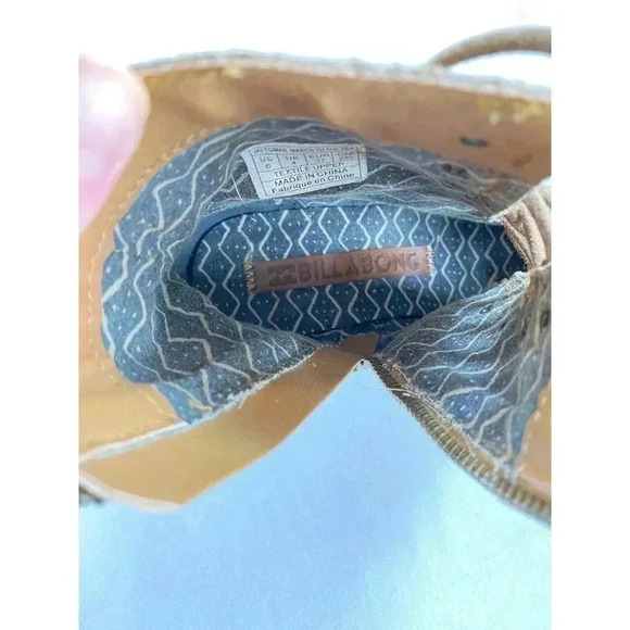 Billabong Womens March To The Sea Combat Boots Brown Zipper Lace Up 6 - Picture 9 of 10